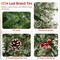 Artificial Christmas Tree Pre-Lit Hinged Holiday Tree with 360° Quick Power Connector